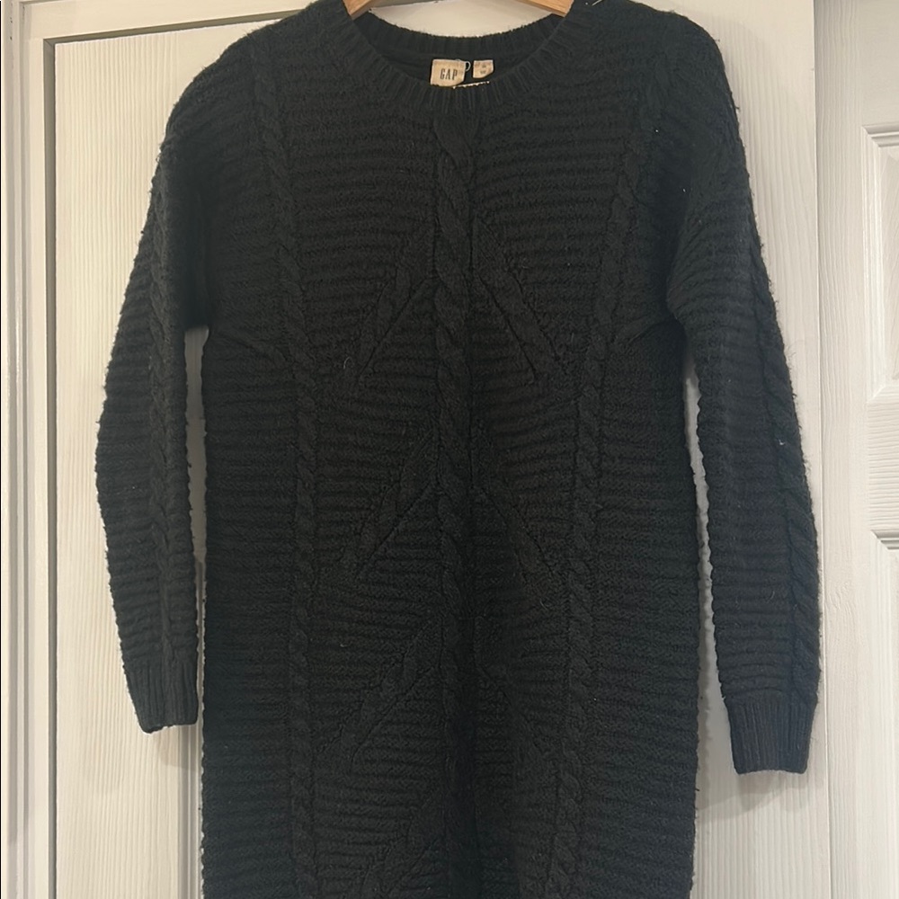 GAP Black Cable Knit‎ Sweater Dress